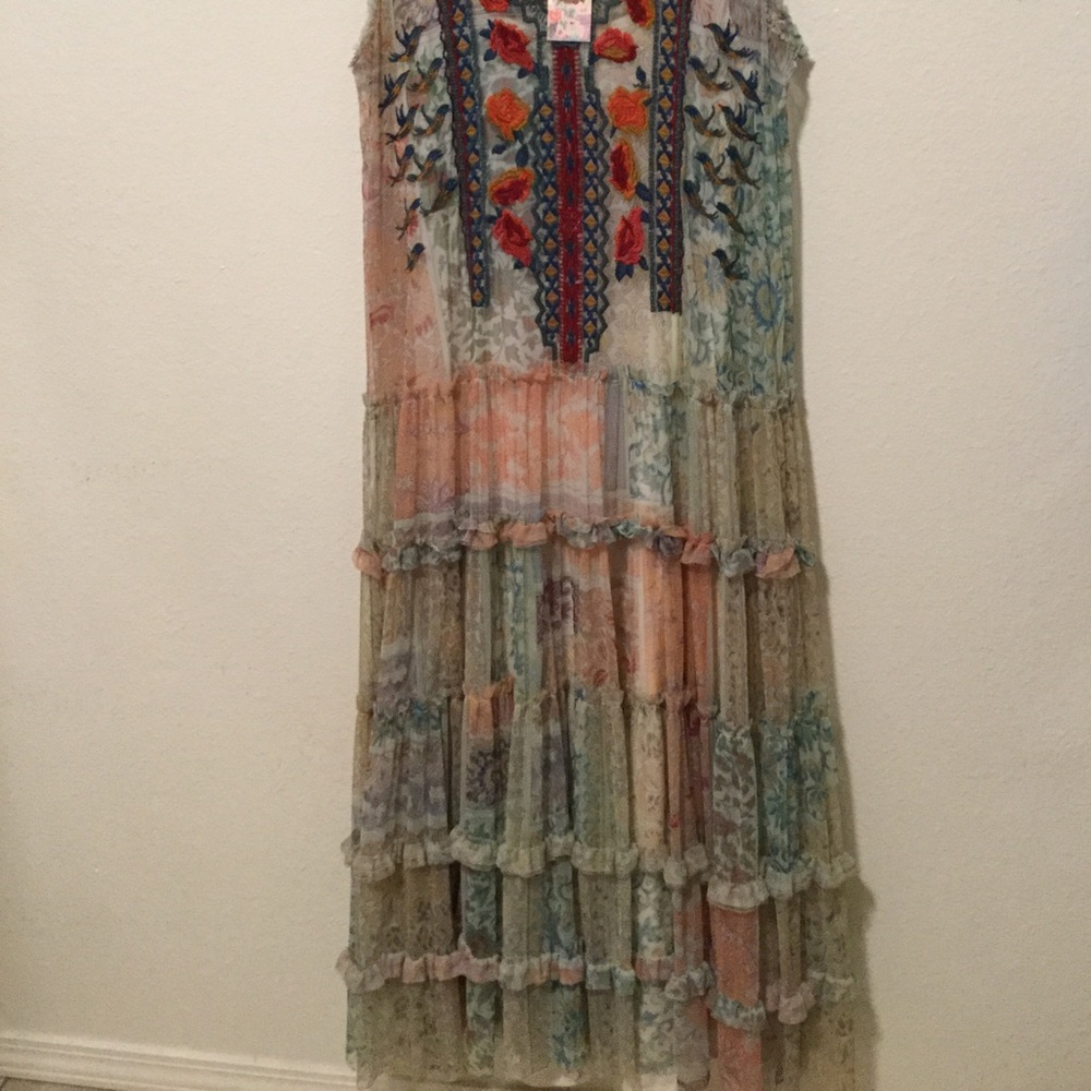 New! Johnny Was Enola Mesh Dress - Picture 6 of 9